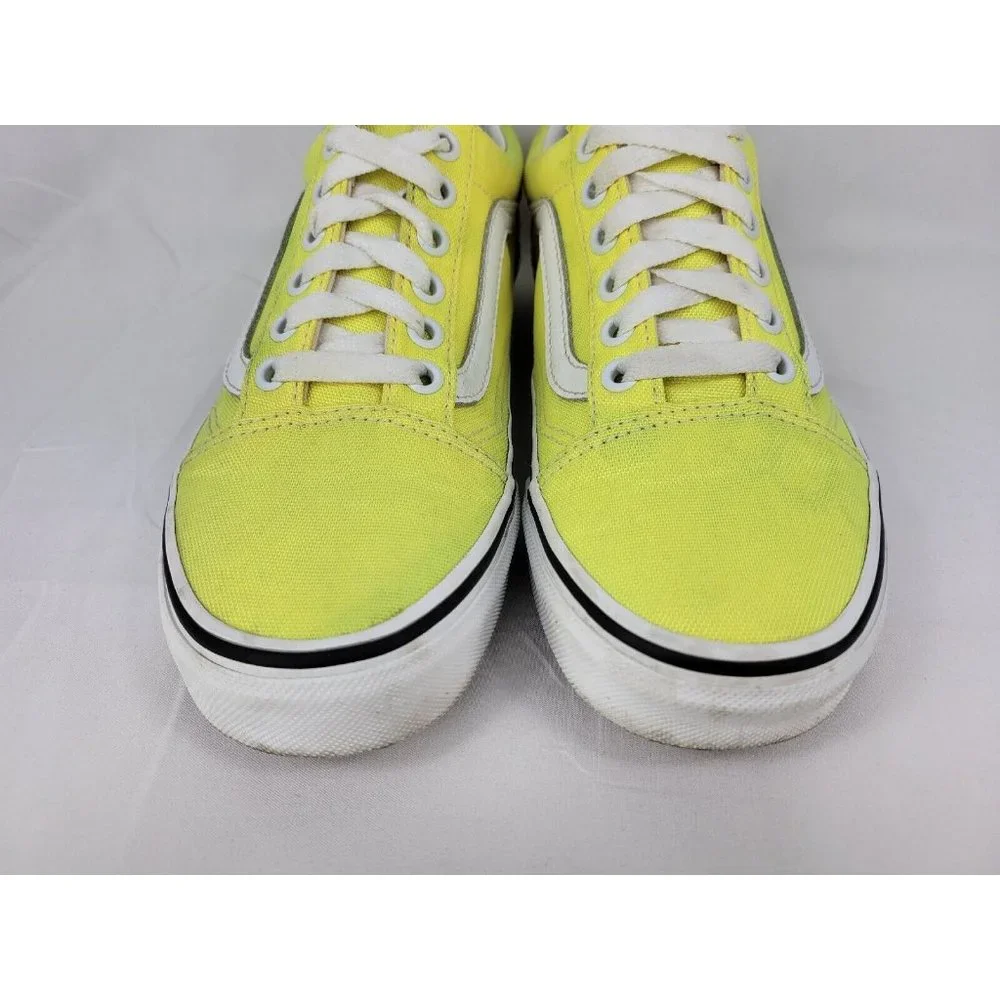 Vans Old Skool Shoes Sneakers Womens Size 6 Neon Highlighter Yellow White 508731 - Picture 7 of 12